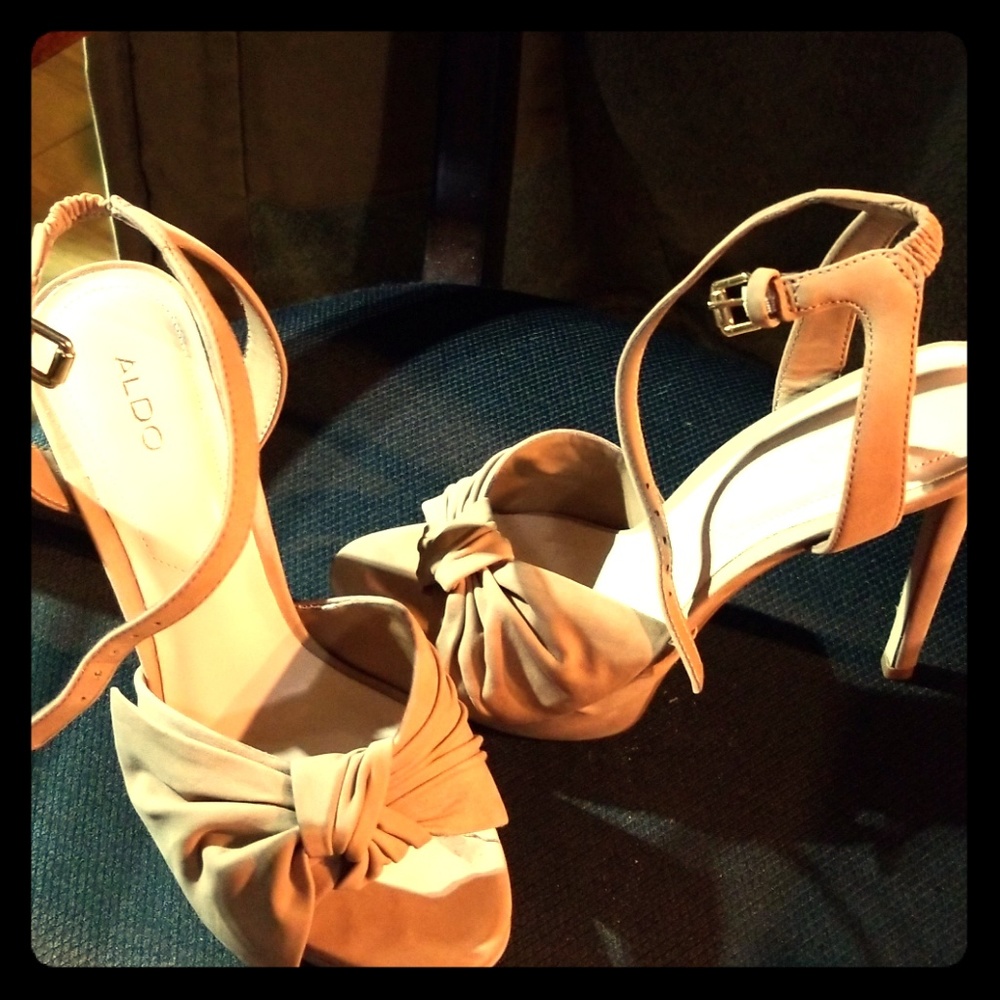 Aldo Sublimity High Heel Sandal (Nude)